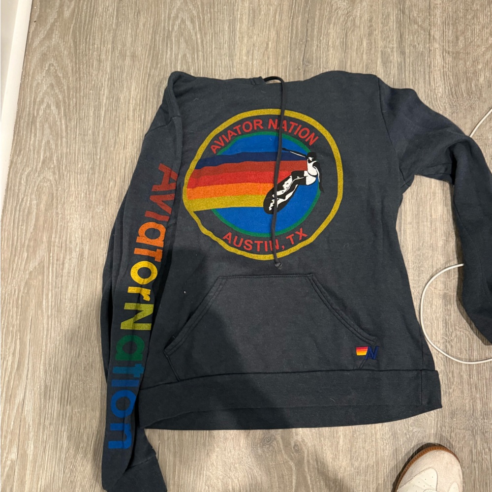 Aviator Nation Charcoal Hoodie